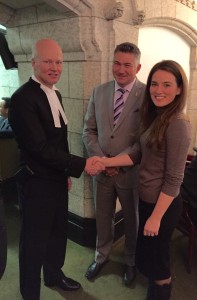 Yulia with new Candadian house speaker Geoff Reagan.