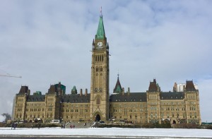 Canadian parliament from the outside.